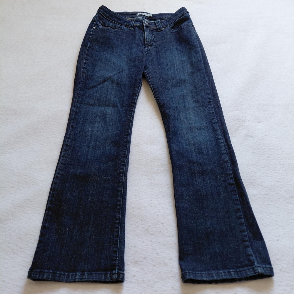 Lee Jeans Womens 8 Short Slender Secret Low Rise Dark Blue Bootcut Denim Y2K